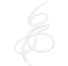 Flexibler LED-Streifen in Weiß, geschwungen angeordnet.