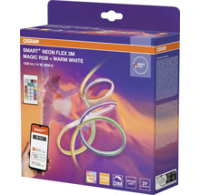 Osram Smart Plus Neon Flex LED Streifen, drei Meter, Magic RGB, warmweiß, steuerbar per App und Sprache, dimmbar, drei Jahre Garantie.