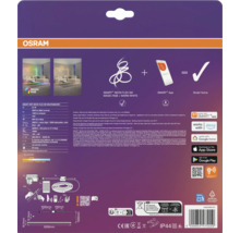 Produktinformationen zur OSRAM SMART+ Neon Flex 5M Magic RGB und Warmweiß LED-Leiste mit technischen Daten, Maßen und Smart Home Kompatibilität.