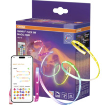 OSRAM Smart+ Flex 3 Meter Magic RGB LED-Streifen Set mit Fernbedienung, Smartphone-Steuerung und drei Jahren Garantie.