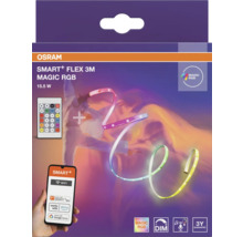OSRAM SMART plus FLEX 3 Meter MAGIC RGB LED-Streifen, 15,5 Watt. Kompatibel mit Wifi, Alexa und Google Home. Mit Fernbedienung und App-Steuerung.