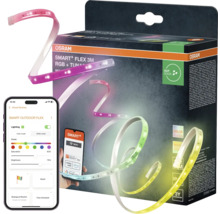 Osram Smart Plus Flex 3 Meter RGB plus Tunable White LED-Streifen für den Außenbereich mit WiFi und Smartphone-Steuerung.