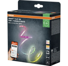 Osram Smart Plus Flex 3 Meter RGB und Tunable White LED-Streifen für den Außenbereich, dimmbar und steuerbar über App oder Sprachassistent.