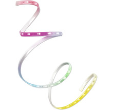 Flexibler LED-Streifen mit mehrfarbiger Beleuchtung und sichtbaren Leuchtdioden.