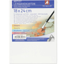 Leinwandkarton, 18 x 24 cm, geeignet für Hobby- und Profimaler, vorgrundiert, 100 Prozent Baumwolle