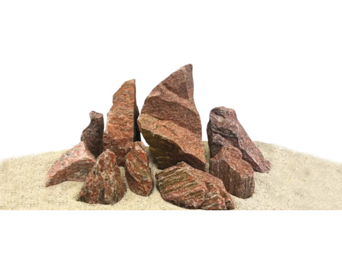Aquariengestein-Dekoration auf Sand