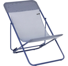 Liegestuhl mit Stoffbespannung und Metallrahmen