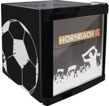 Hornbach Minikühlschrank mit Fußballmotiv und Fanabbildung
