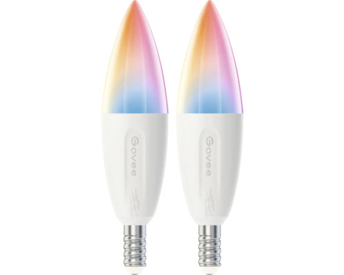 Zwei Govee Smart Glühbirnen mit E14 Fassung