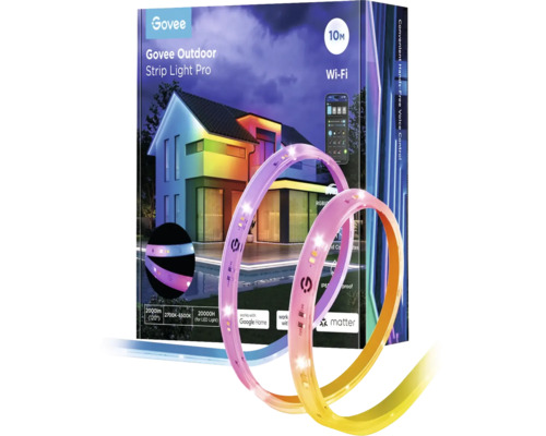 Govee Outdoor Strip Light Pro mit zehn Metern Länge zur Außenbeleuchtung, unterstützt WLAN und Sprachsteuerung