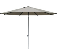 Grauer Gartenschirm mit Mittelstange