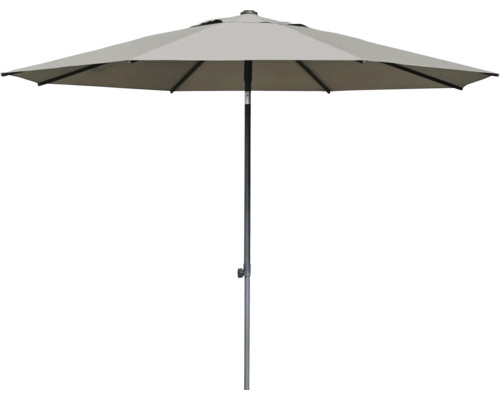 Sonnenschirmbespannung Siena Garden Ø 375 cm taupe Grauer Gartenschirm mit Mittelstange
