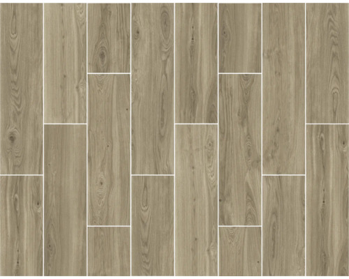 Verlegung von Bodenfliesen in Holzoptik