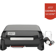 Weber Gasgrill mit Weber Logo und Hinweis auf eine Cashback Aktion