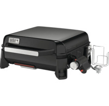 Weber Logo auf einem schwarzen Gasgrill