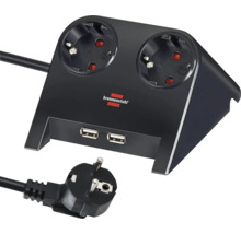 Brennstuhl Steckdosenleiste mit USB-Anschlüssen und Netzstecker