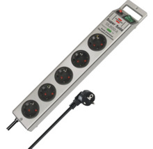 Steckdosenleiste mit fünf Steckdosen und Überspannungsschutz