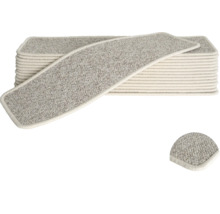 Stufenmatten Set mit Textiloberfläche und gekettelten Rändern