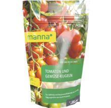 Manna Tomaten und Gemüse Kugeln Packung mit zwanzig Stück zur Stärkung und Wachstumsförderung von Tomaten, Balkongemüse und Küchenkräutern.