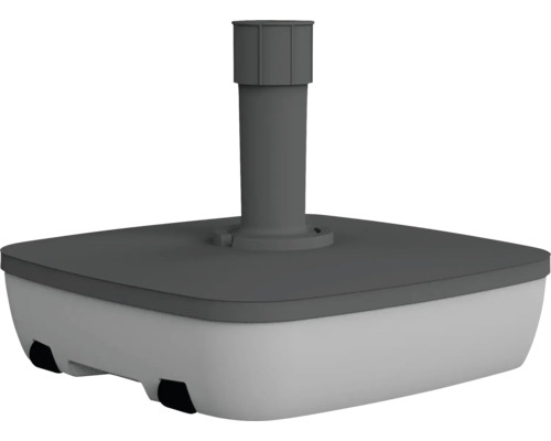 Sonnenschirmständer Eda 1,72 kg zum Befüllen Kunststoff eckig anthrazit Sonnenschirmständer mit Rollen