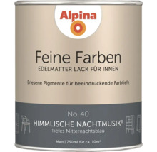 Alpina Feine Farben Lackfarbe für Innenräume, Farbton Himmlische Nachtmusik, 750 ml Dose