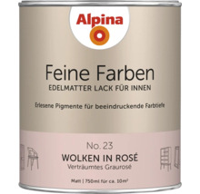 Alpina Feine Farben Lackfarbe für Innenräume, Farbton Wolken in Rosé, 750 ml Dose
