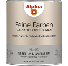 Alpina Feine Farben Lack für Innenräume, Farbton Nebel im November, 750ml Dose