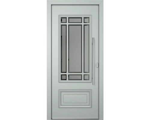 Tür mit Glaseinsatz und Griff