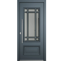 Haustür mit Glaseinsatz und Stangengriff