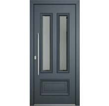 Haustür mit Glaseinsätzen und Griffstange