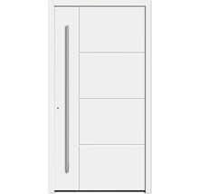 Weiße Haustür mit Griff