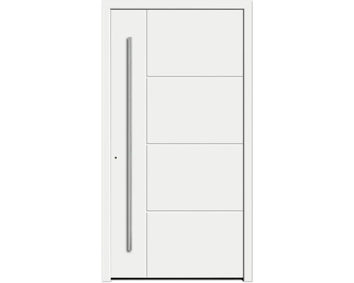 Weiße Haustür mit Griff