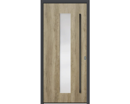 Haustür Genial Modell 108 1100x2000 mm mountain oak DIN rechts Haustür mit Glaseinsatz und Holzoptik