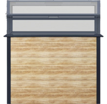 Gartenhaus mit Fenster und Holzwand