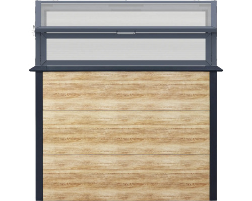 Gartenhaus mit Fenster und Holzwand