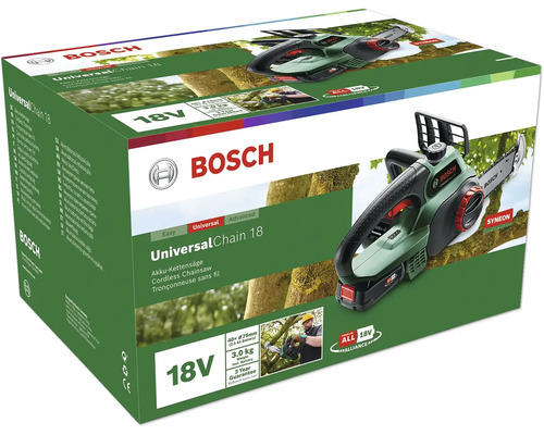 Bosch UniversalChain 18 Akku-Kettensäge im Karton