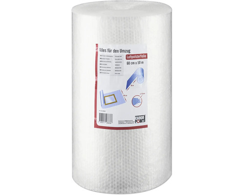 Rolle Luftpolsterfolie, 60 Zentimeter mal 50 Meter, für Umzüge