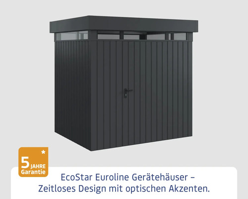 EcoStar Euroline Gerätehaus mit Tür und Oberlicht