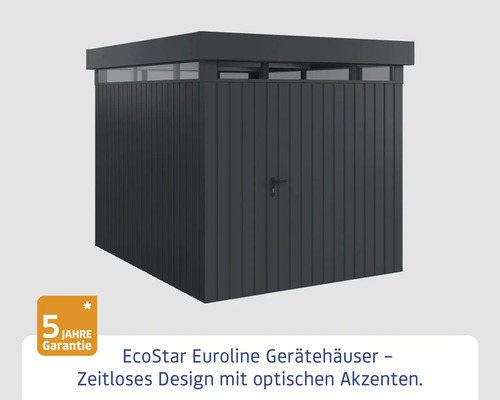 EcoStar Euroline Gerätehaus mit fünf Jahren Garantie