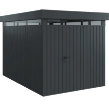 Geräteschuppen aus Metall mit Oberlichtfenstern