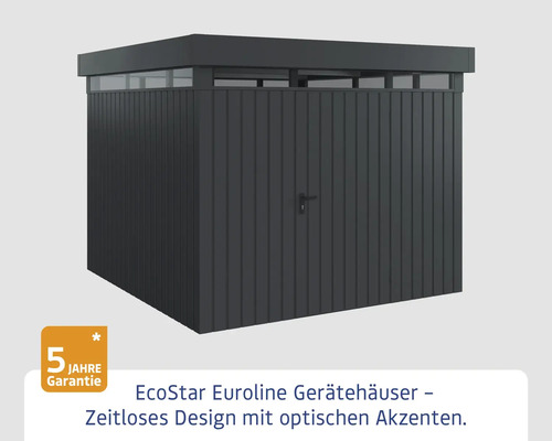 EcoStar Euroline Gerätehaus mit Tür und Oberlicht
