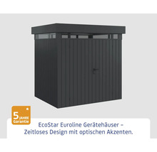 Gerätehaus aus Metall mit Oberlicht und Tür