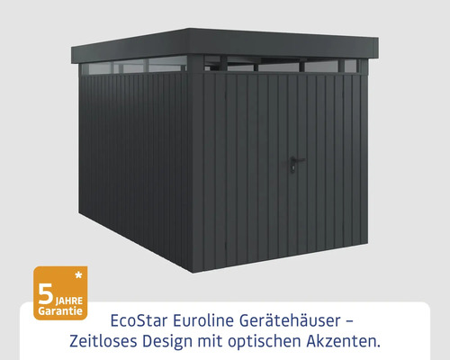 EcoStar Euroline Gerätehaus mit fünf Jahren Garantie