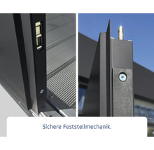 Detailansicht des sicheren Feststellmechanismus