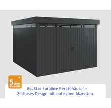 EcoStar Euroline Gerätehaus mit Flachdach und Tür