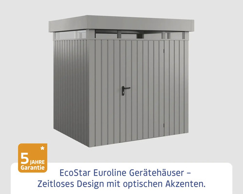 EcoStar Euroline Gerätehaus mit fünf Jahren Garantie