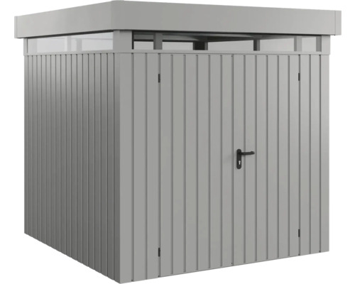 Geräteschrank aus Metall mit Tür und Oberlicht