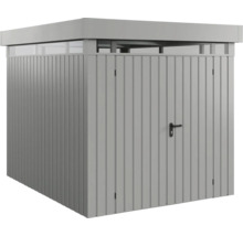 Gartenschrank aus Metall mit Tür und Oberlicht