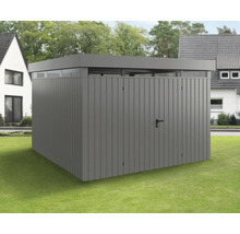 Metall Gerätehaus mit Tür im Garten