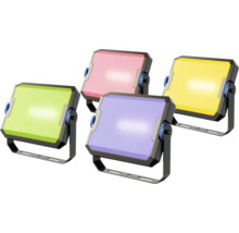 Mehrfarbige LED-Flutlichter mit Halterung